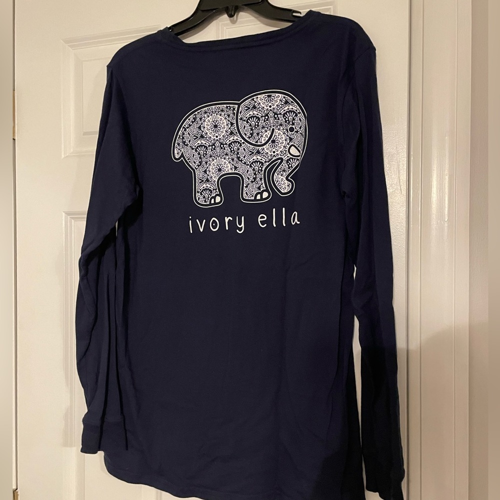 Ivory Ella Women’s Navy Long Sleeve Top, Size: Large